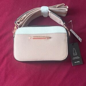 ALDO Two-Tone Blush and White Crossbody Bag